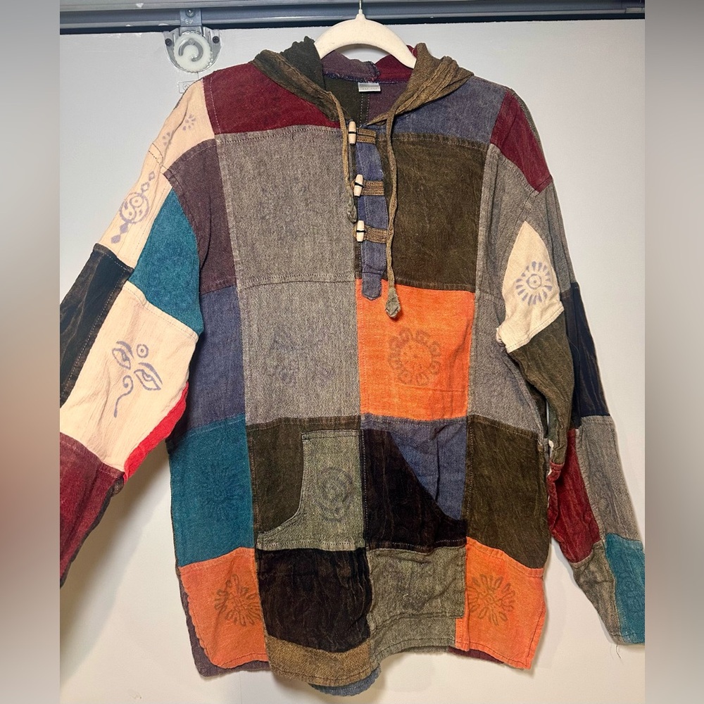 **SOLD**Patchwork Multicolor Hoodie